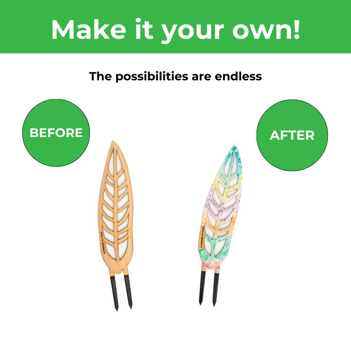 BARE™ Anthrulla™ - Customizable wooden plant support - Inspired by the Queen Anthurium leaf