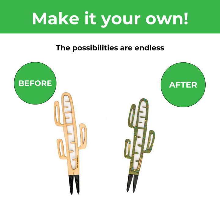 BARE™ Cactrella™ - Customizable wooden plant support - Inspired by the Barrel Cactus