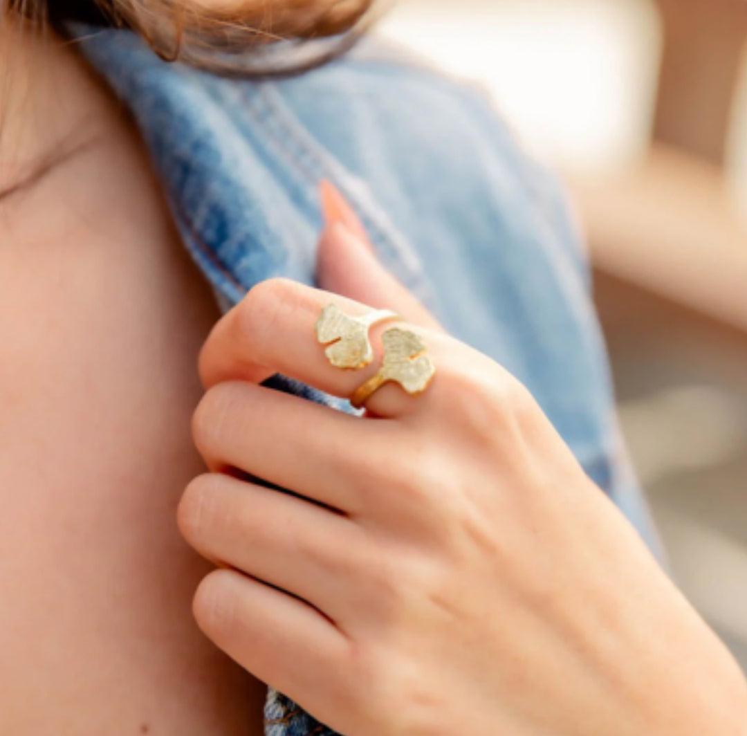 Ginkgo Leaf Ring