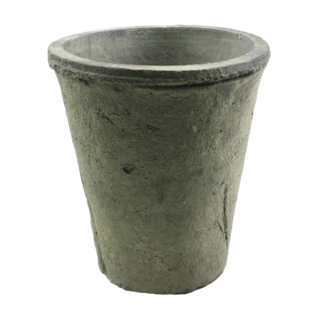 Rustic Terra Cotta Rose Pot - Sm - Moss Grey with optional tray
