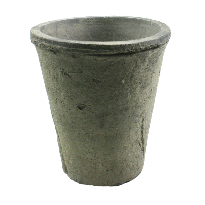 Rustic Terra Cotta Rose Pot - Sm - Moss Grey with optional tray