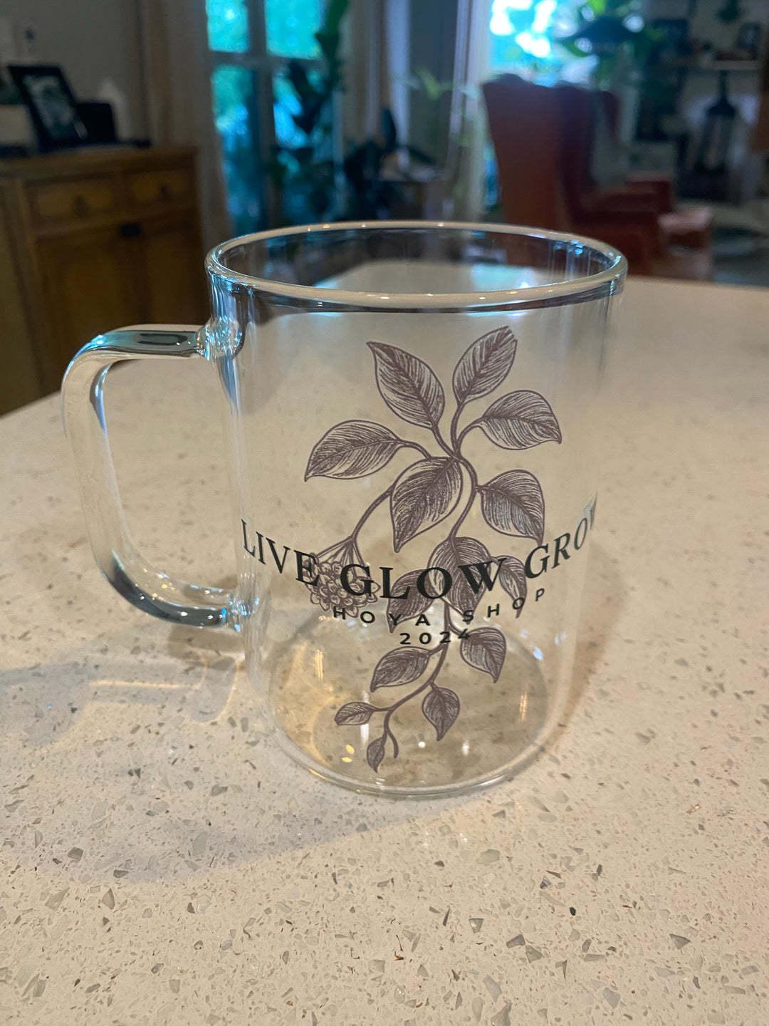 17oz LGG GLASS COFFEE MUG - CLEAR
