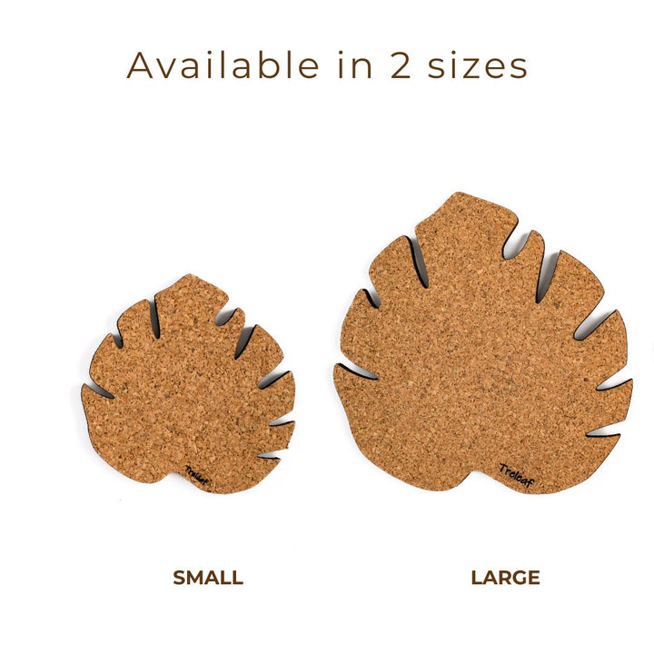 Kostr™ - Monstera Leaf-shaped  cork plant pot coaster